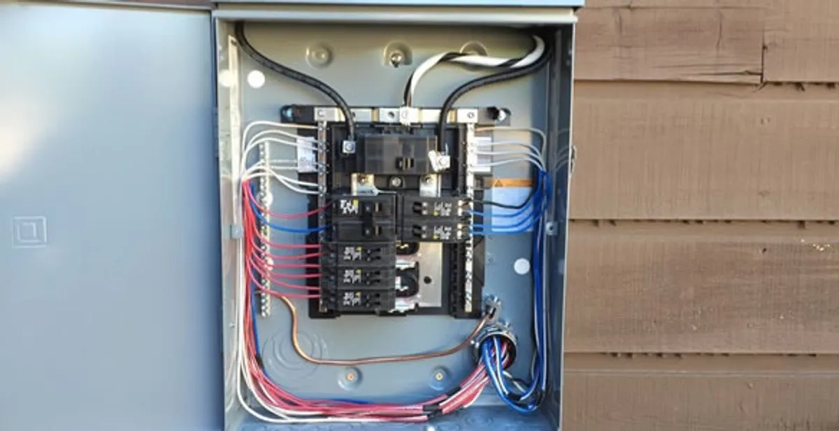 electrical panel upgrade service featuring newly installed electrical panel wired by licensed electricians in Fresno, CA